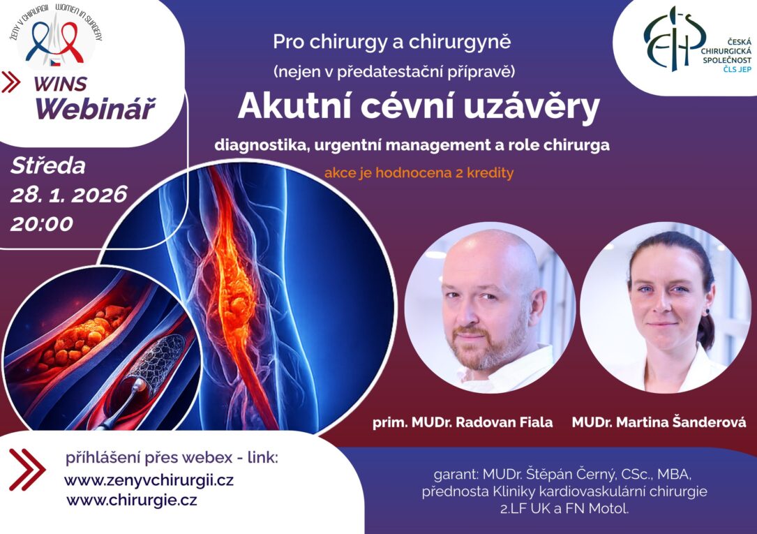 Akutní cévní uzávěry – diagnostika, urgentní management a role chirurga